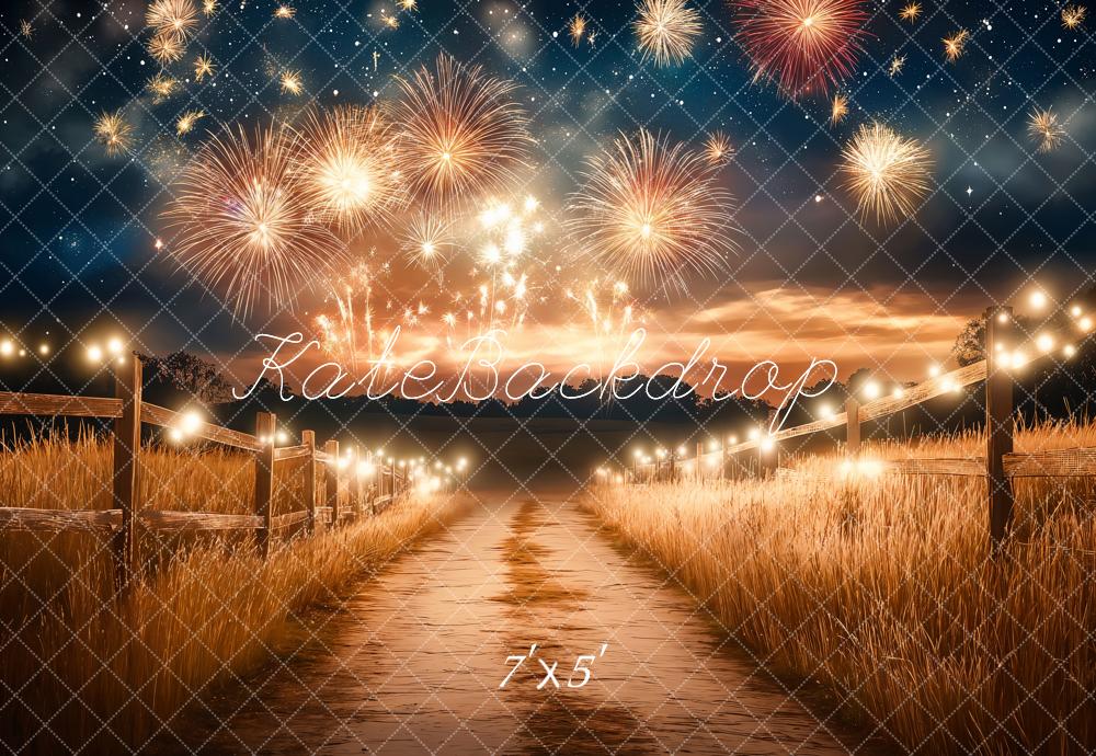 Firework Path TEST Kate Fireworks Night Field Path Backdrop Designed by Emetselch