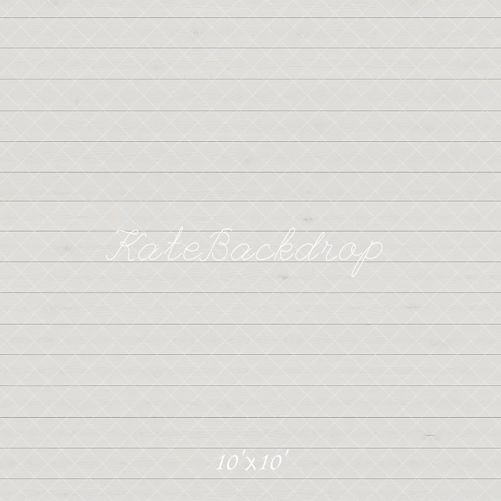 Kate Gray Diamond Lattice Wood Planks Printed Backdrop Designed by Kate Image