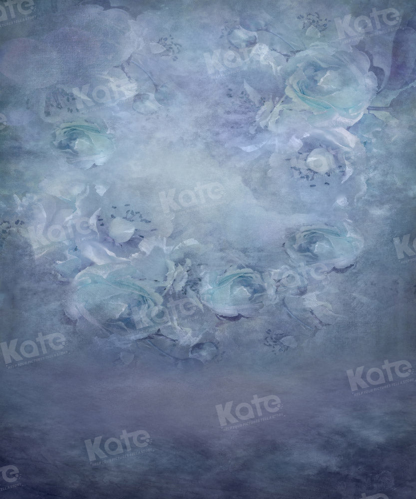 RTS Kate Blue Floral Backdrop Designed by Kate Image