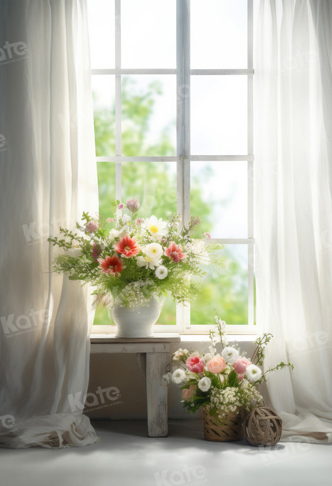 Elegant Floral Window Light Backdrop