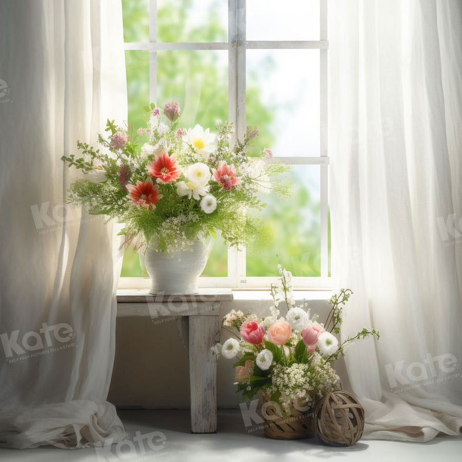 Elegant Floral Window Light Backdrop