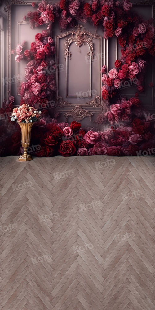 Kate Sweep Fine Art Romantic Floral Wall Wood Backdrop for Photography
