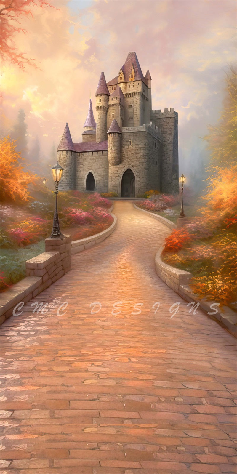 Kate Sweep Magical Autumn Retro Castle Backdrop for Photography Designed by Candice Compton