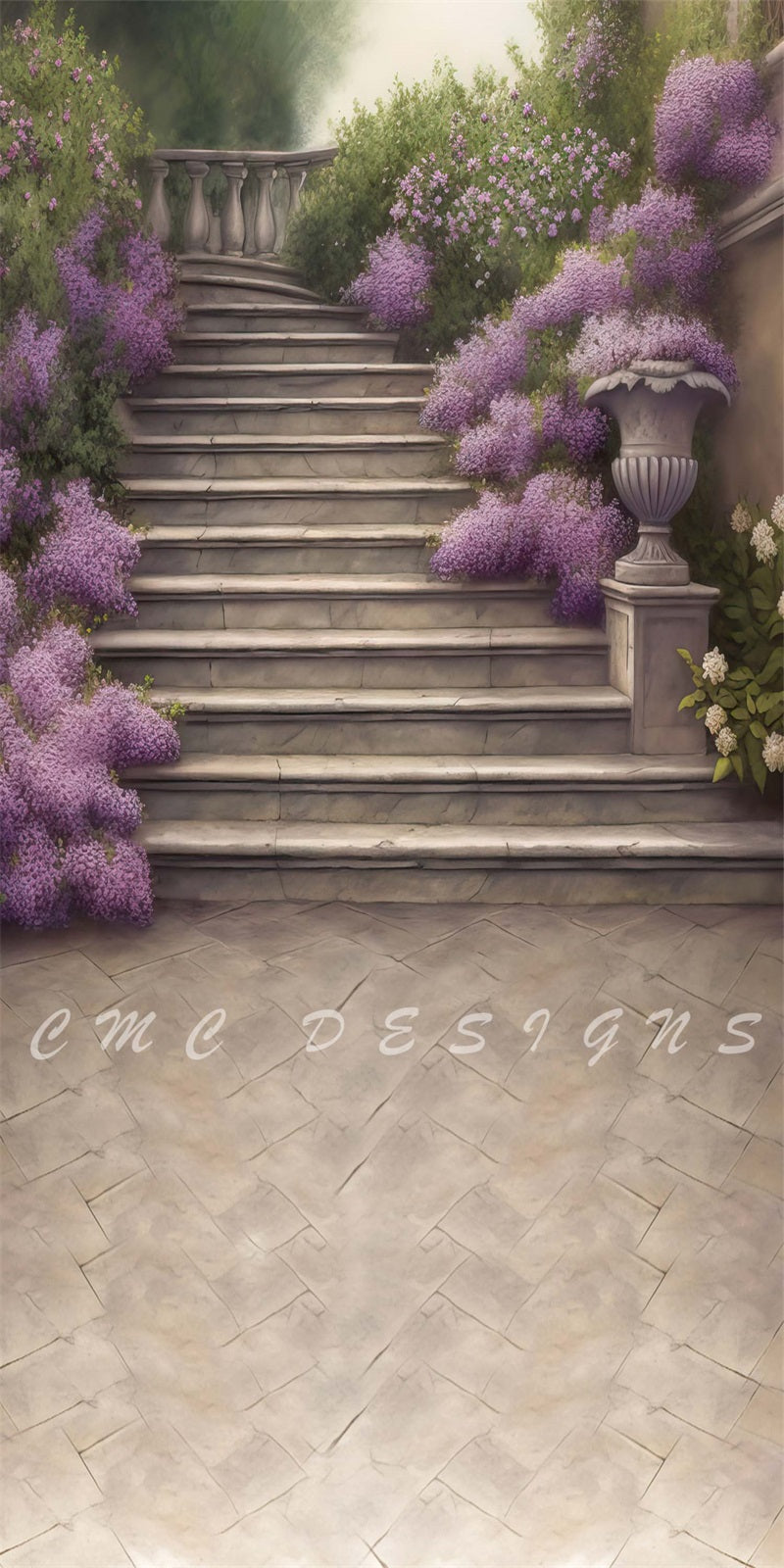 Kate Sweep Lavender Stairs Backdrop for Photography Designed by Candice Compton
