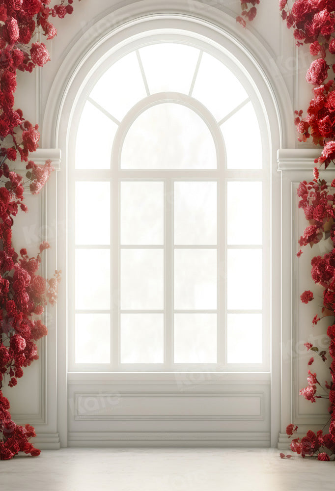 Kate Wedding Window Rose Floral Backdrop Designed by Chain Photography