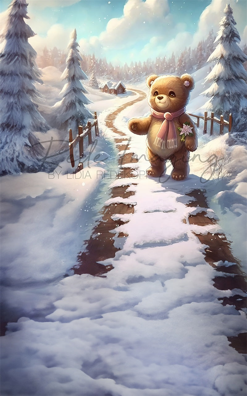 Kate Sweep Christmas Teddy Backdrop Designed by Lidia Redekopp