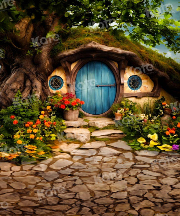 Enchanted Woodland Cottage Door Backdrop