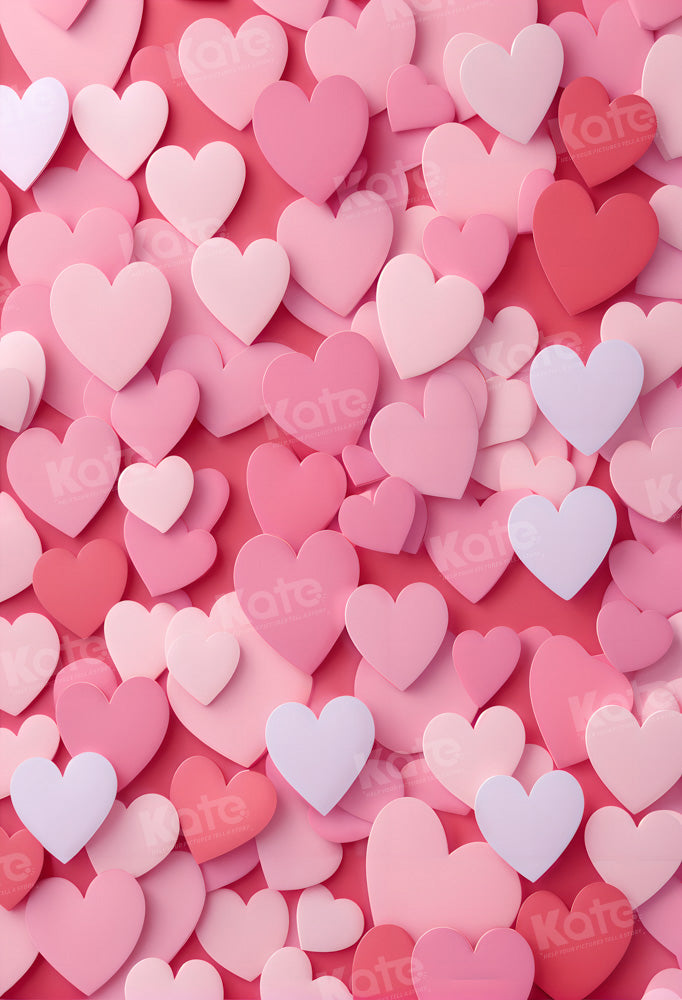 Kate Valentine's Day Pink Love Paper Wall Backdrop for Photography