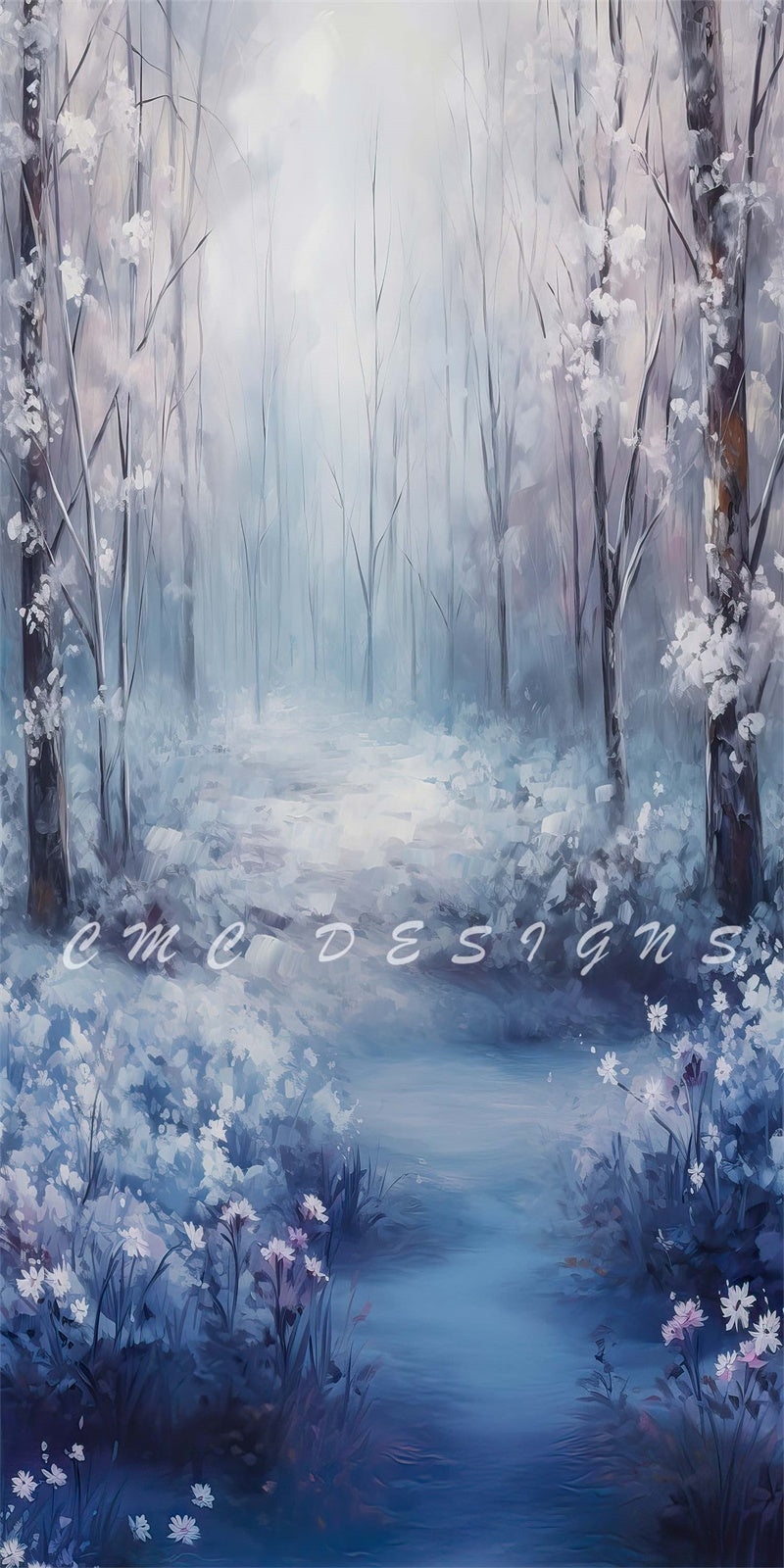 Kate Sweep Fine Art Frozen Forest Backdrop Designed by Candice Compton