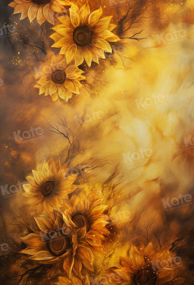 Kate Romantic Yellow Sunflower Backdrop for Photography