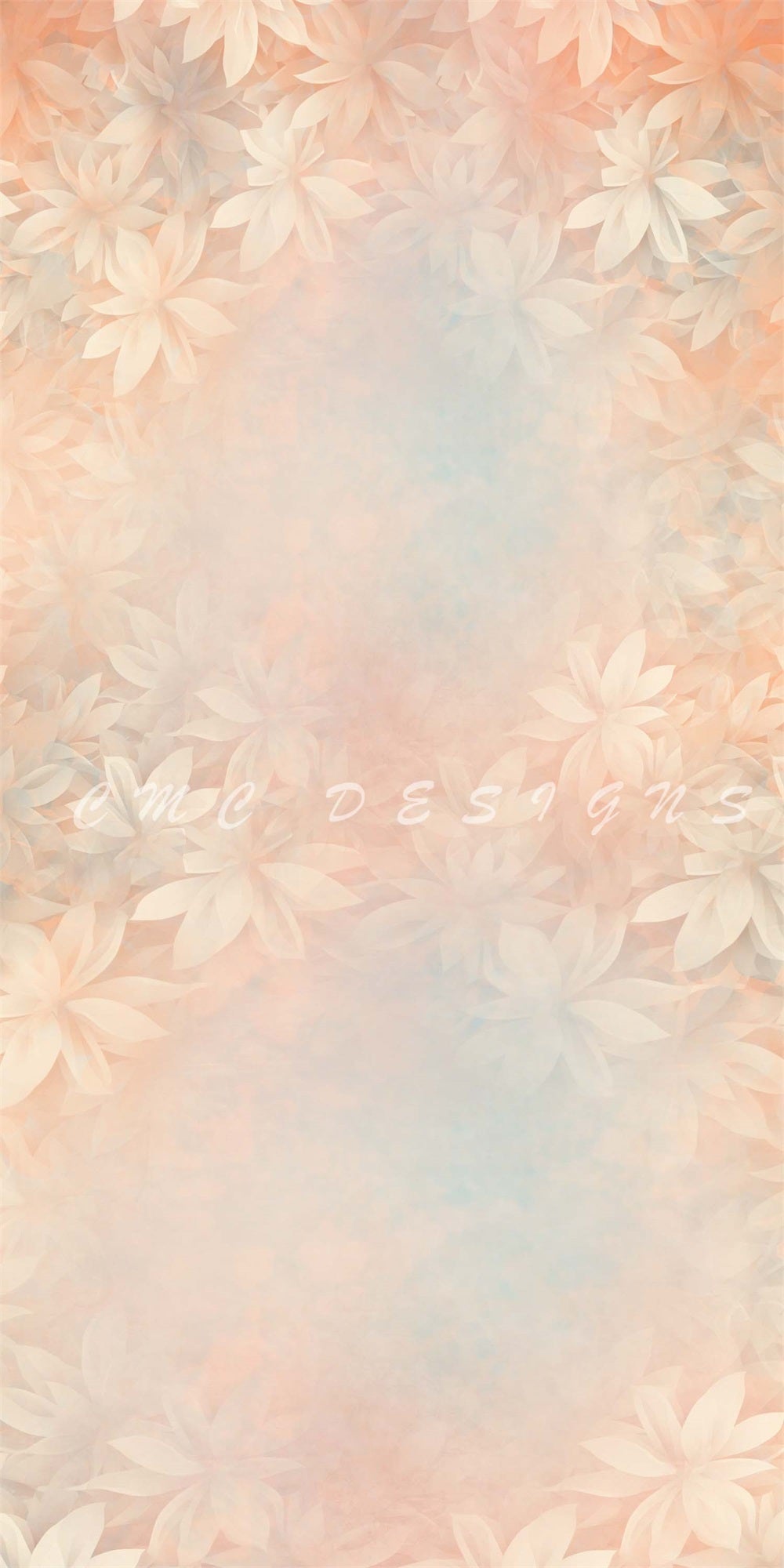 Kate Sweep Abstract Fine Art Pink Flower Blue Texture Backdrop Designed by Candice Compton