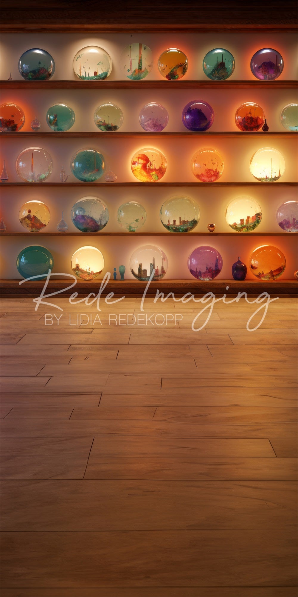 Kate Sweep Fine Art  Core Memory Theme Bokeh Circle Glasswork Exhibition Museum Backdrop Designed by Lidia Redekopp