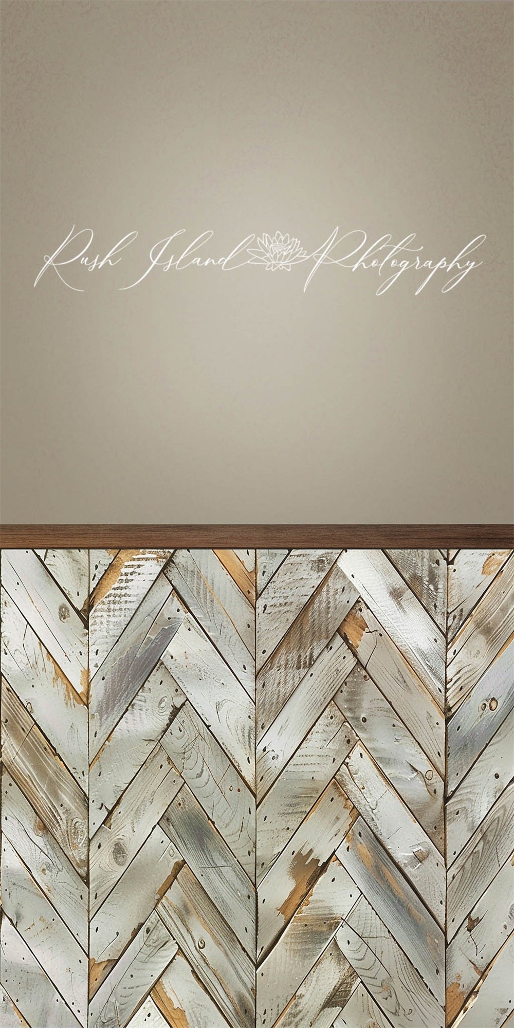 Rustic Weathered Wood Chevron Backdrop