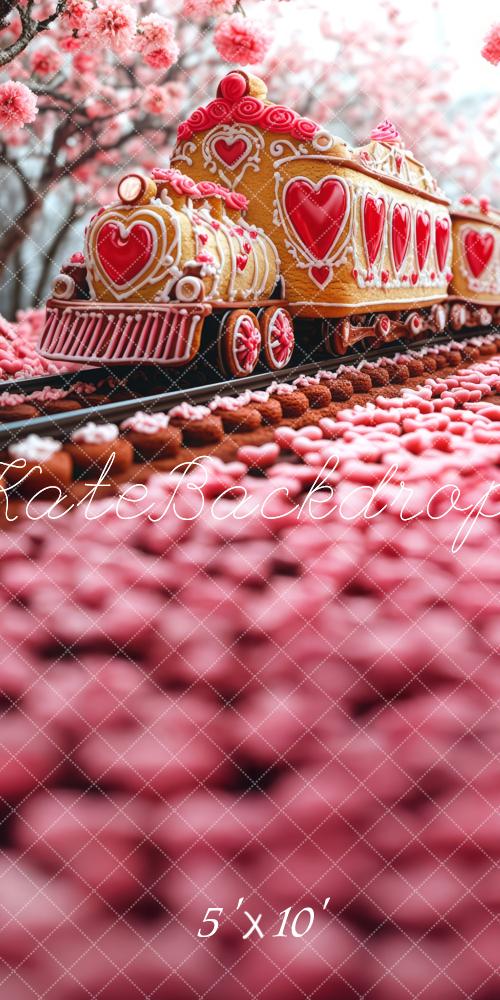 Sweep Valentijnskoekje Hart Trein Foto Achtergrond Designed by Mini MakeBelieve
