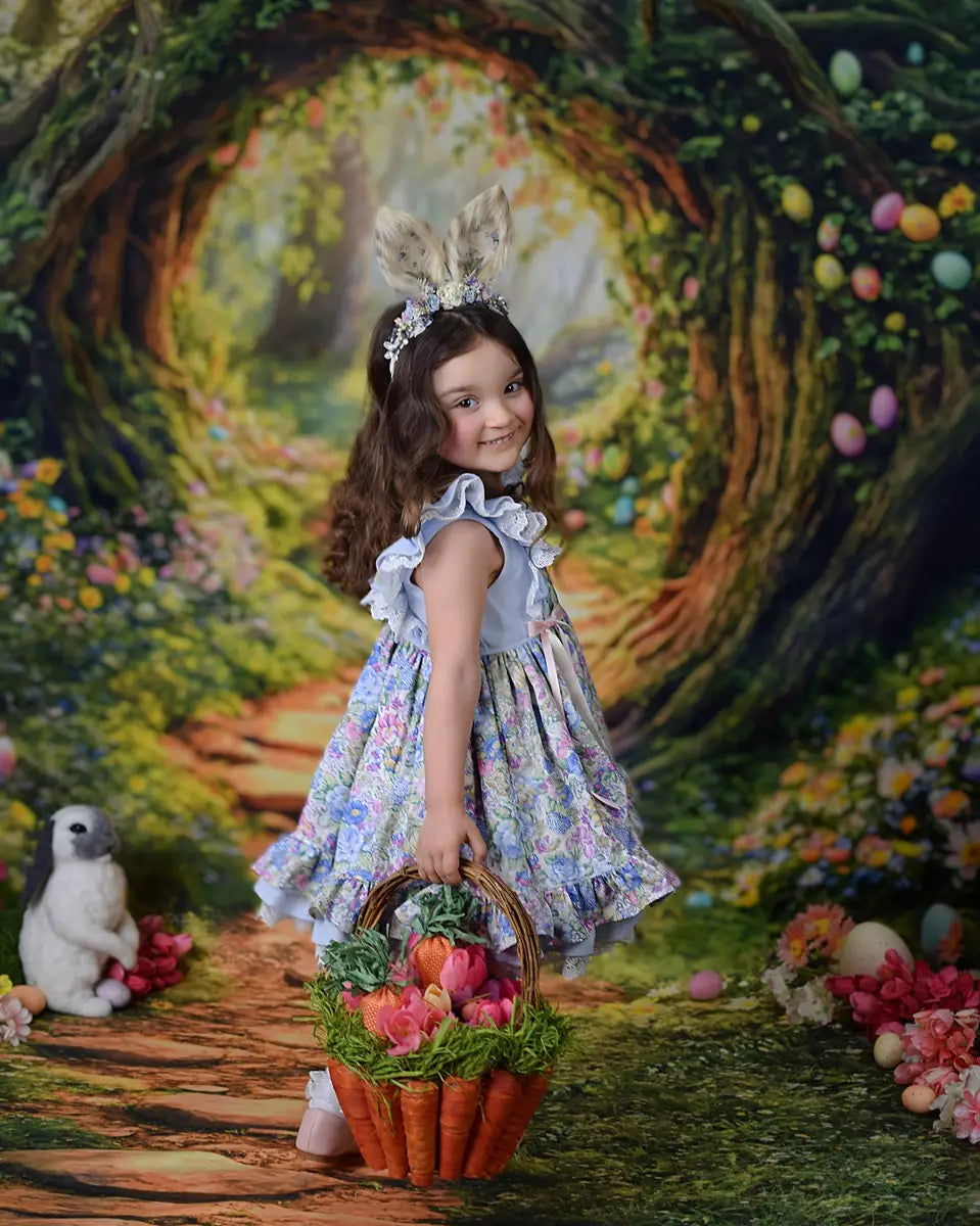 Kate Easter Forest Tree Arch Path Backdrop Designed by Emetselch