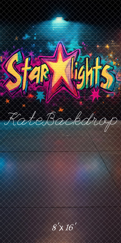 Kate Sweep Starry Lights Graffiti Stage Backdrop Designed by Patty Robert