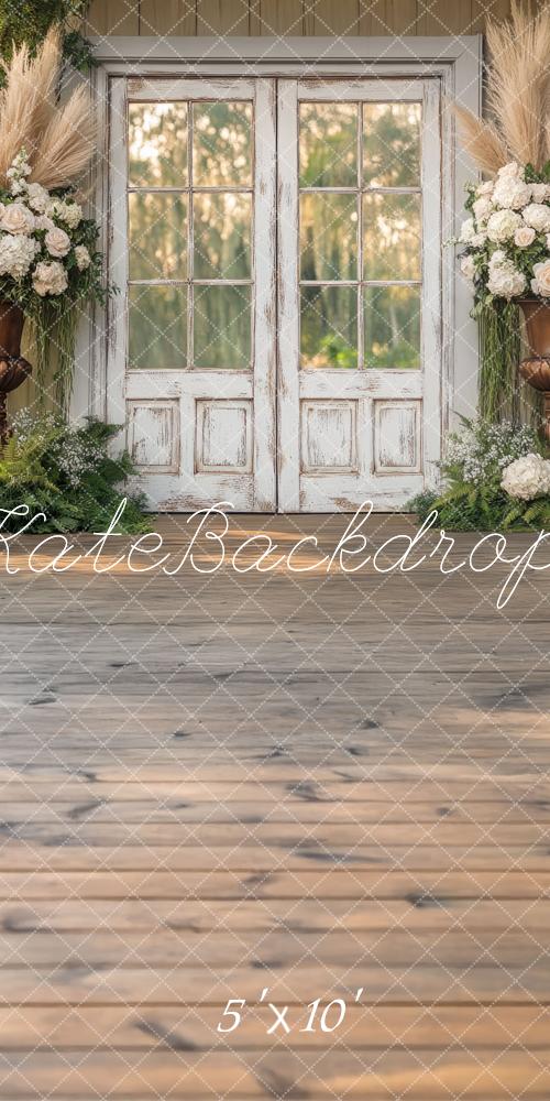 Fondo de boda rústico floral de primavera diseñado por Mini MakeBelieve