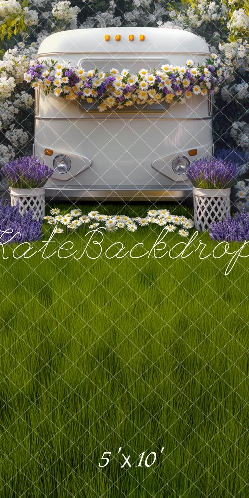 Kate Spring Floral Camper Van Backdrop Designed by Mini MakeBelieve