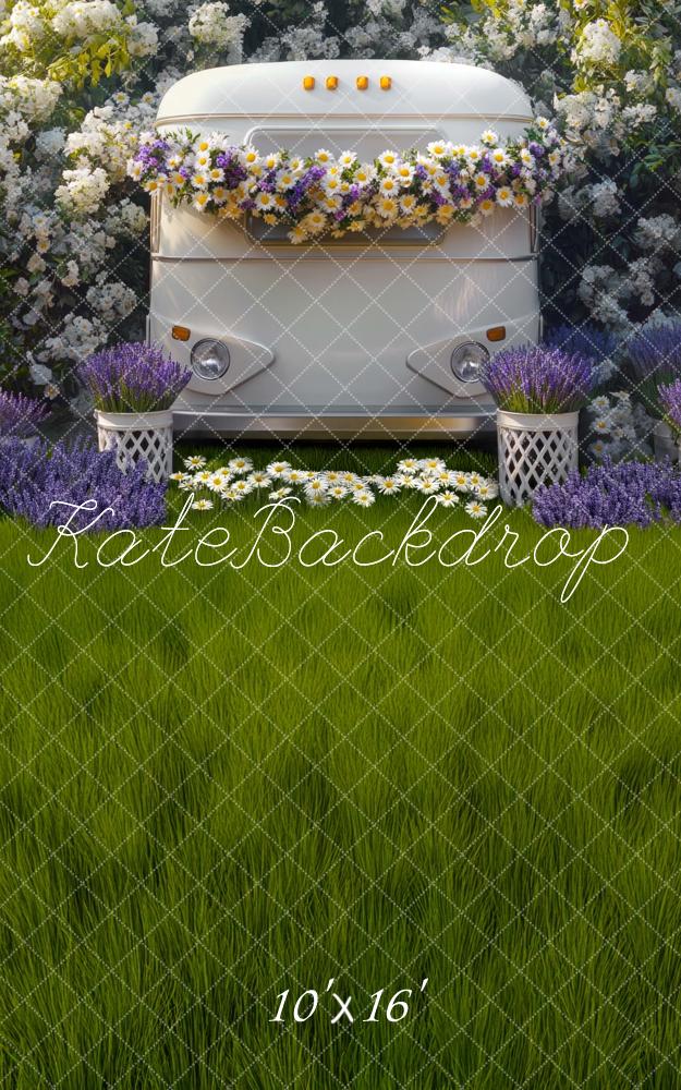 Kate Spring Floral Camper Van Backdrop Designed by Mini MakeBelieve