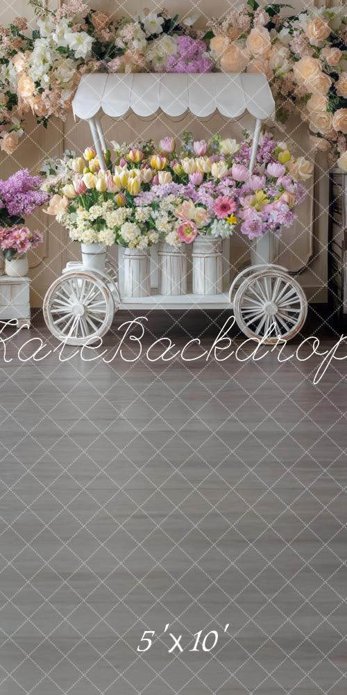 Kate Spring White Flower Cart Backdrop Designed by Mini MakeBelieve