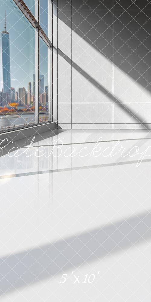 Kantoorgebouw Stadslandschap Venster Foto Achtergrond ontworpen door Mini MakeBelieve