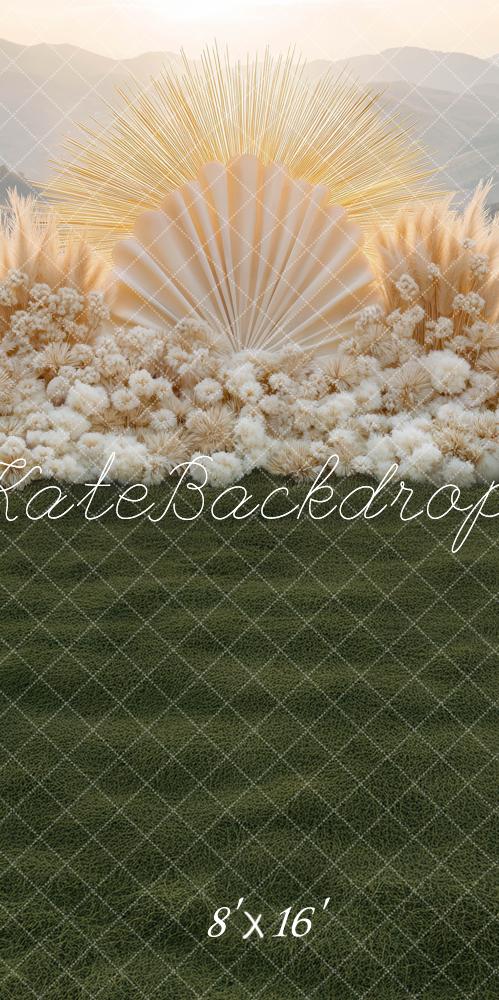 Kate Boho Outdoor Floral Sunburst Backdrop Designed by Mini MakeBelieve