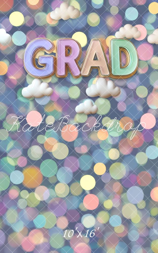 Grad Pastel Bokeh Nubes Fondo