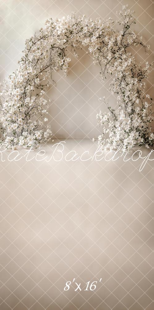 Sweep Elegante Witte Bloem Boog Foto Achtergrond Designed by Emetselch