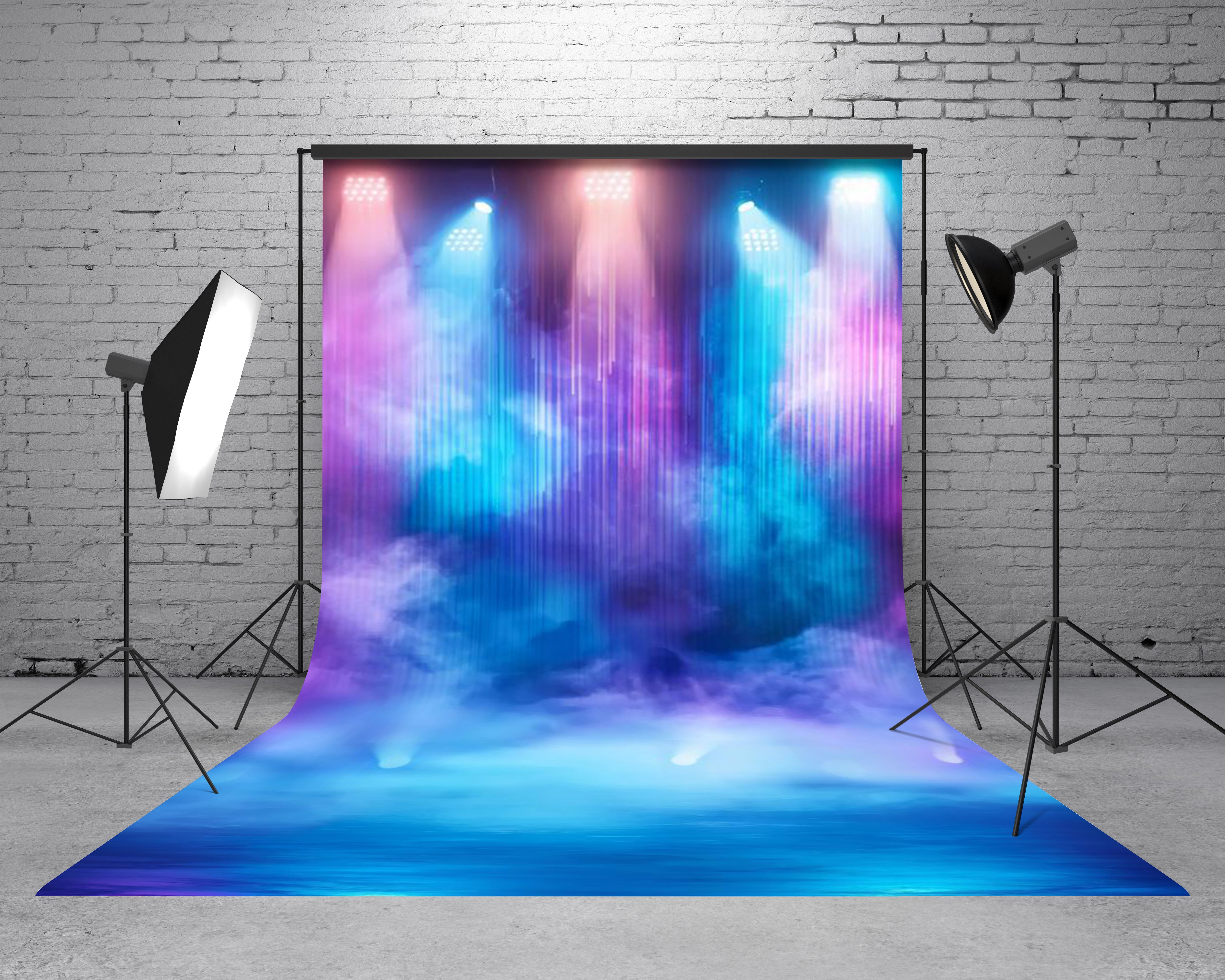Kate Sweep Colorful Stage Spotlights Smoke Gradient Backdrop Designed by Emetselch