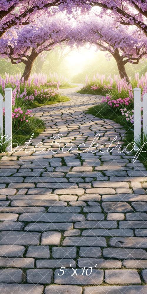 Kate Sweep Spring Pink Flower Arch Garden Pathway Backdrop Designed by Patty Roberts
