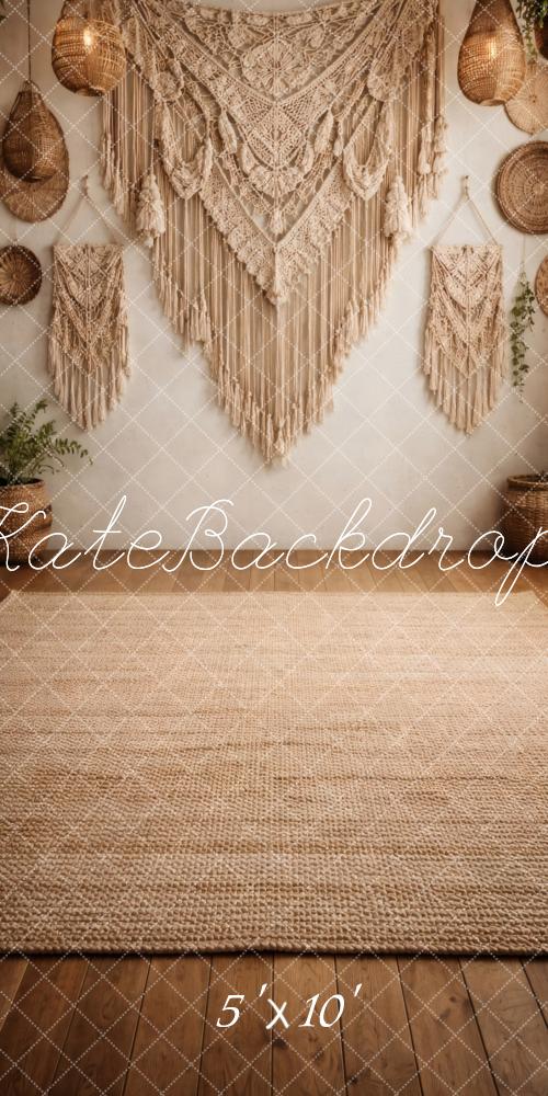 Kate Sweep Mother's Day Boho Macrame Wall Decor Studio Printed Backdrop Designed by Vertigo Productions