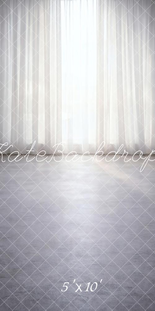 Kate Sweep Bright Window and Concrete Floor Printed Backdrop Designed by Vertigo Productions