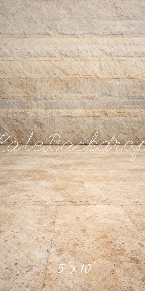 Kate Sweep Abstract Texture Beige Stone Wall and Floor Designed by Vertigo Productions