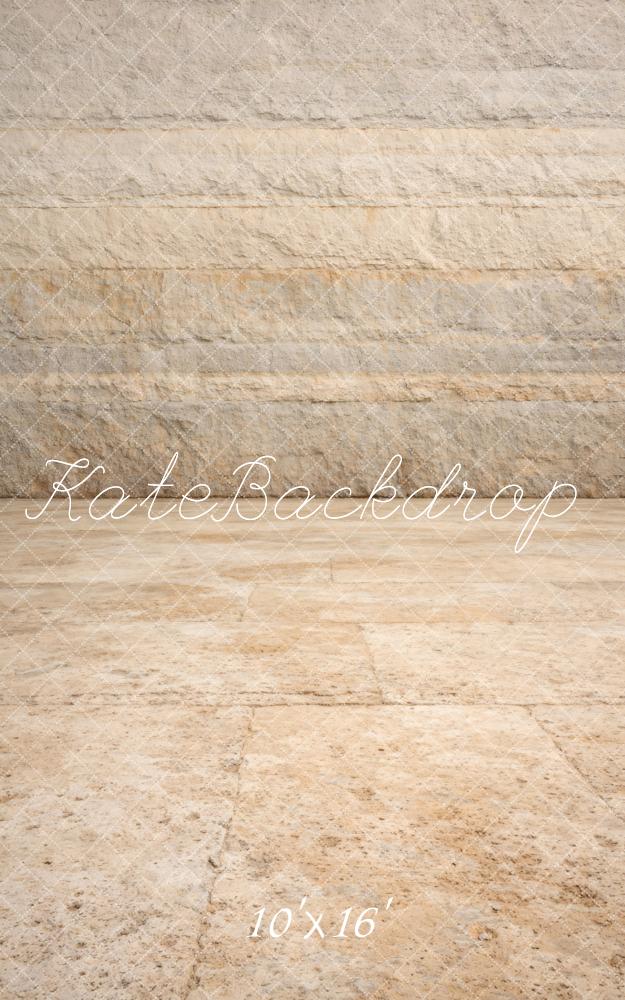 Kate Sweep Abstract Texture Beige Stone Wall and Floor Designed by Vertigo Productions
