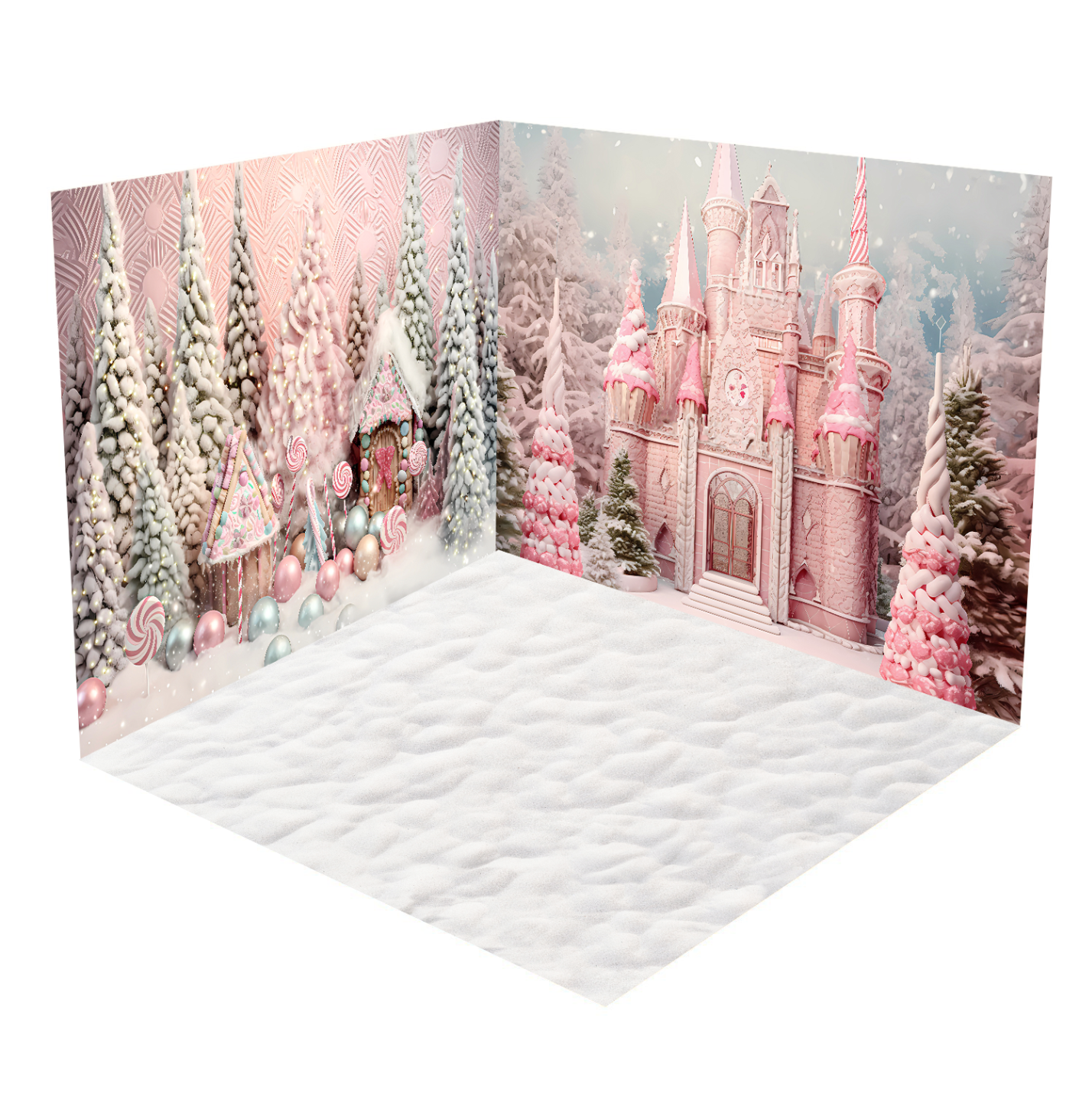 Kate Pink Christmas Wonderland Castle Room Set(8ftx8ft&10ftx8ft&8ftx10ft)