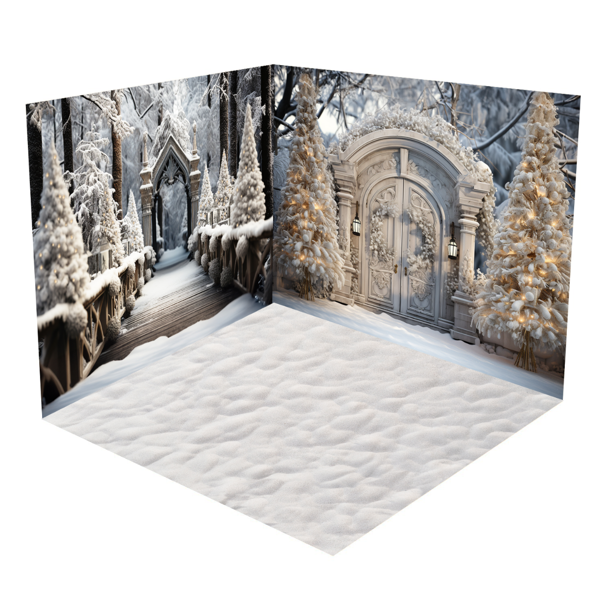 Kate White Christmas Frosted Winter Room Set(8ftx8ft&10ftx8ft&8ftx10ft)