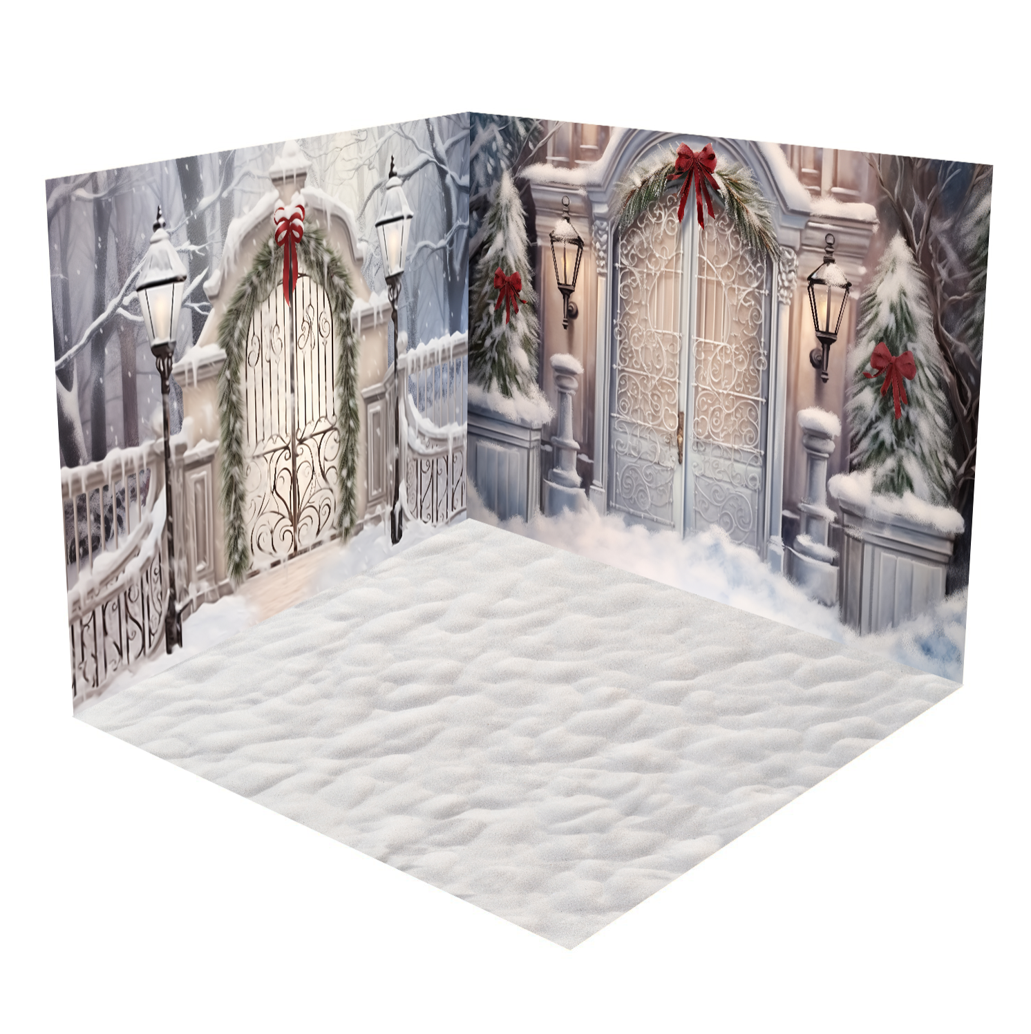 Kate Winter Christmas White Snowy Door Room Set(8ftx8ft&10ftx8ft&8ftx10ft)