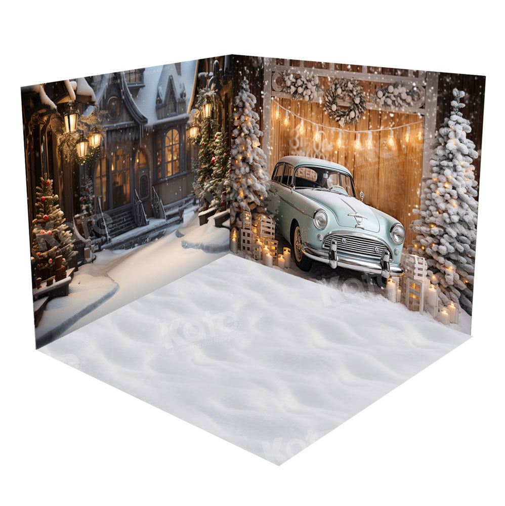 Kate Winter Christmas Outdoor Car Snow Floor Room Set(8ftx8ft&10ftx8ft&8ftx10ft)