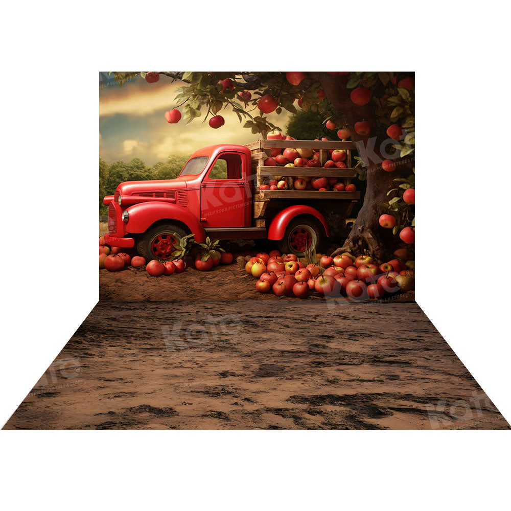 Kate Car Apple Harvest Backdrop+Soil Sand Floor Backdrop