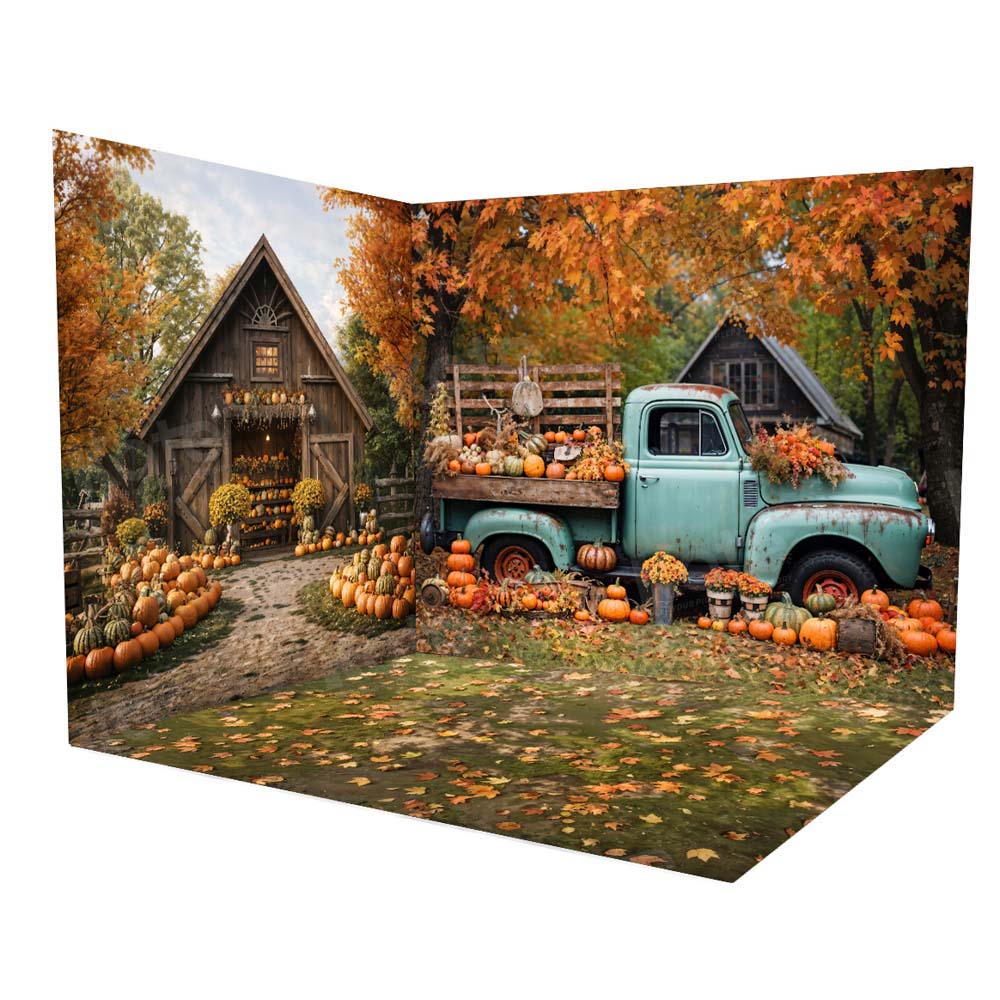 Kate Autumn Truck Pumpkin Cabin Room Set(8ftx8ft&10ftx8ft&8ftx10ft)