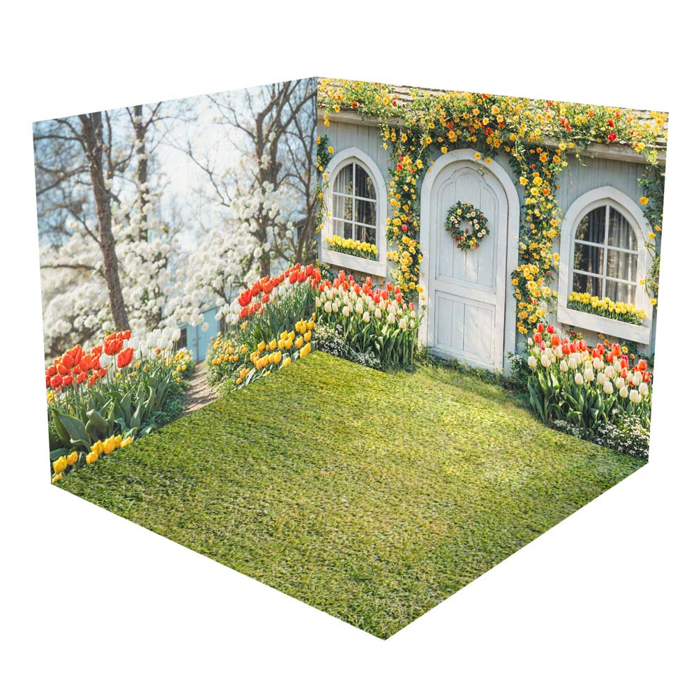 Kate Spring Flowers House Room Set(8ftx8ft&10ftx8ft&8ftx10ft)