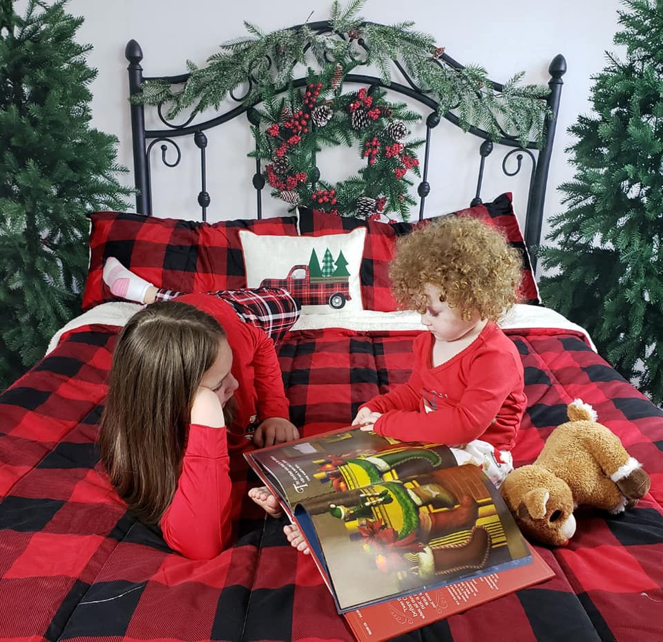 Kate Christmas Bed Backdrop Headboard Designed by Emetselch (only ship to Canada)