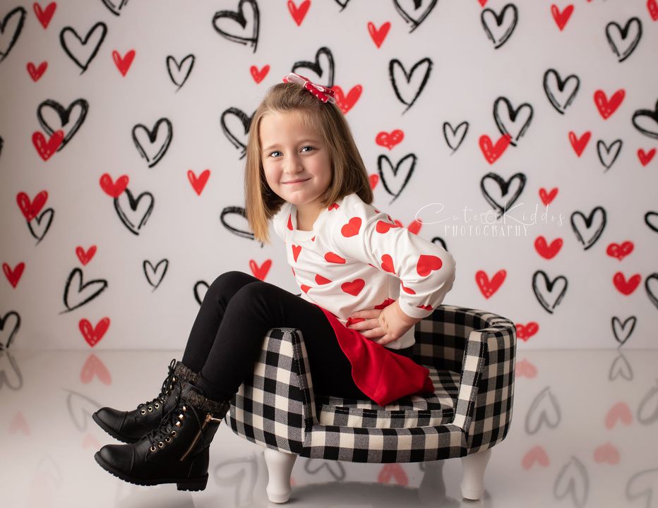 Kate Valentine's Day Fleece Backdrop White for Photography