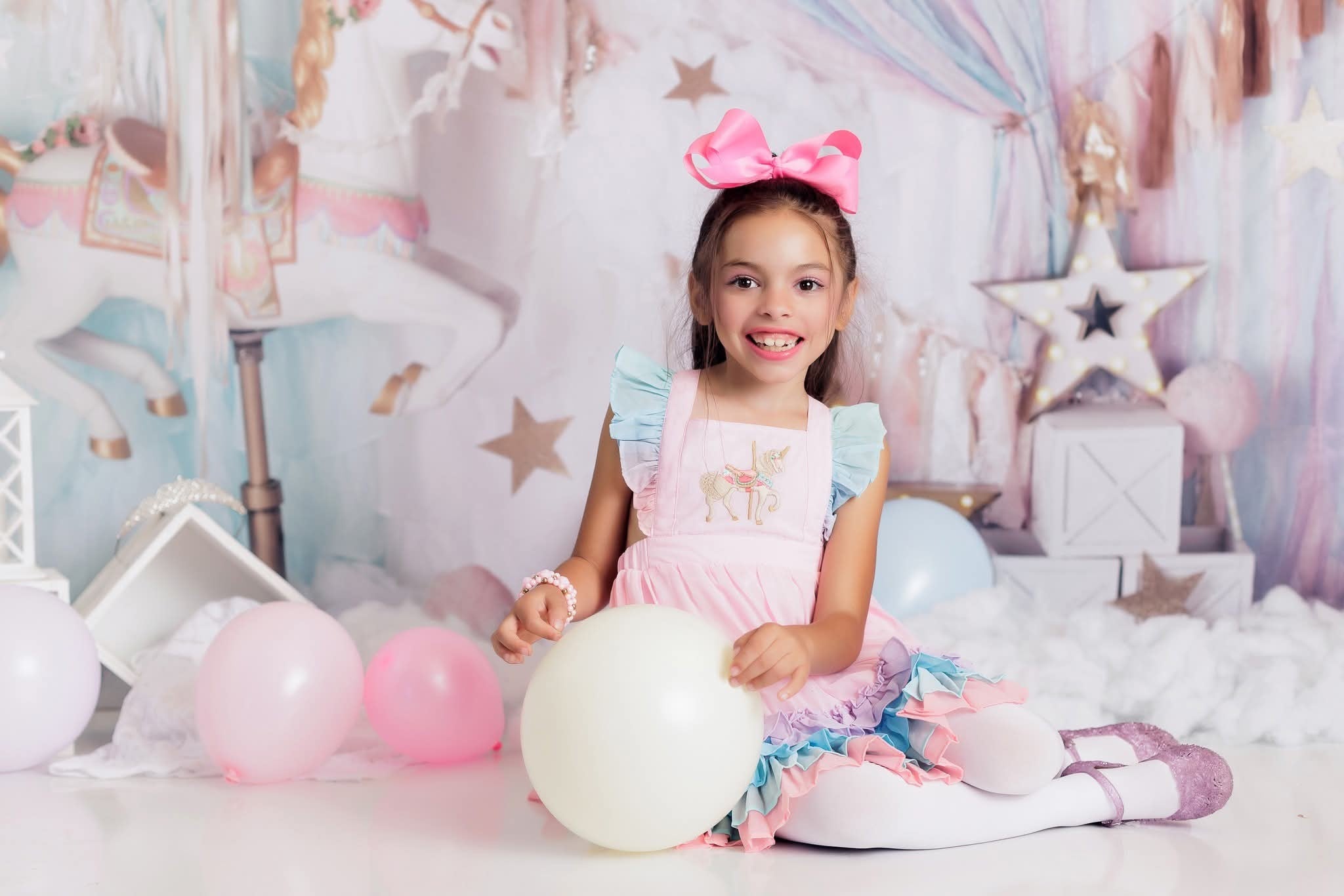 Eenhoorncarrouselachtergrond van dromen ontworpen door Mandy Ringe Fotografie