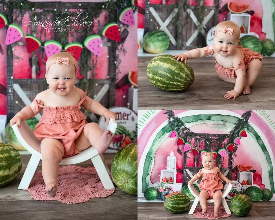 Kate Watermelon Celebration Backdrop Designed by Mandy Ringe Photography