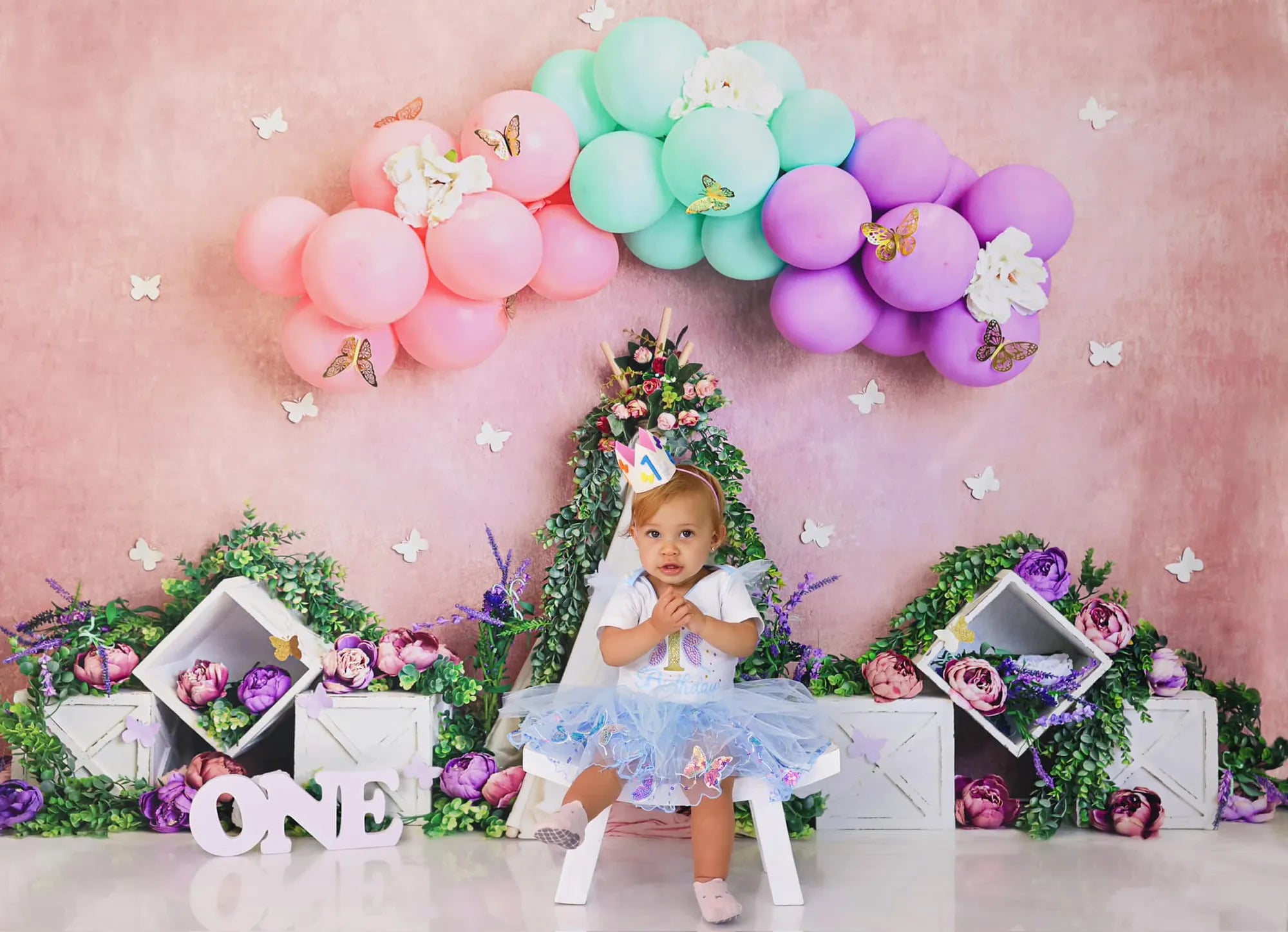 Kate Butterfly Bliss Backdrop Designed by Megan Leigh Photography