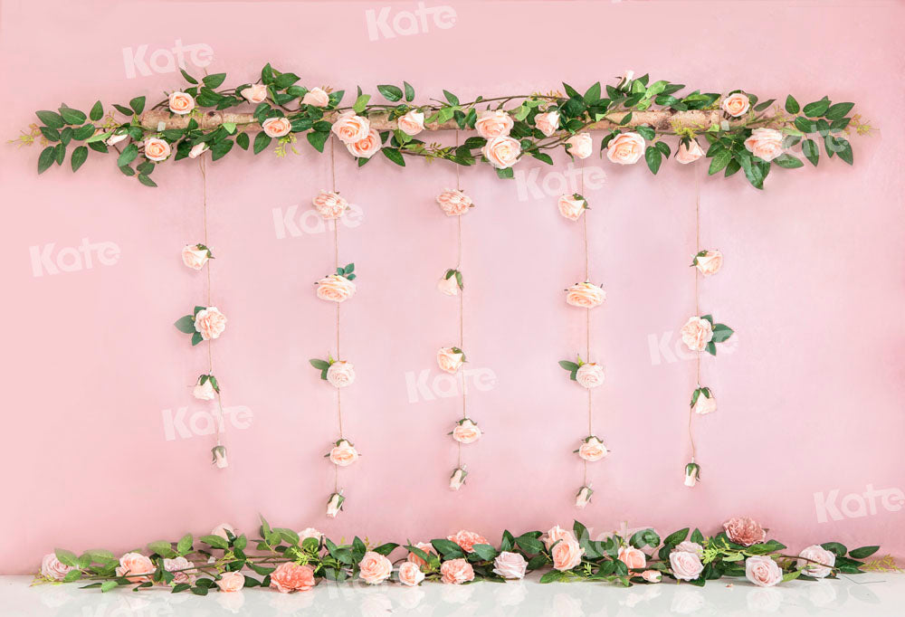 Kate Floral Backdrop Rose Heart Designed by Emetselch Fabric Backdrops Christine10
