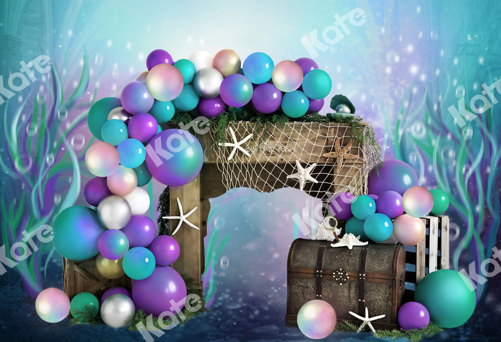RTS Kate Summer Backdrop Mermaid Ocean Pearl Treasure Designed by Chain Photography