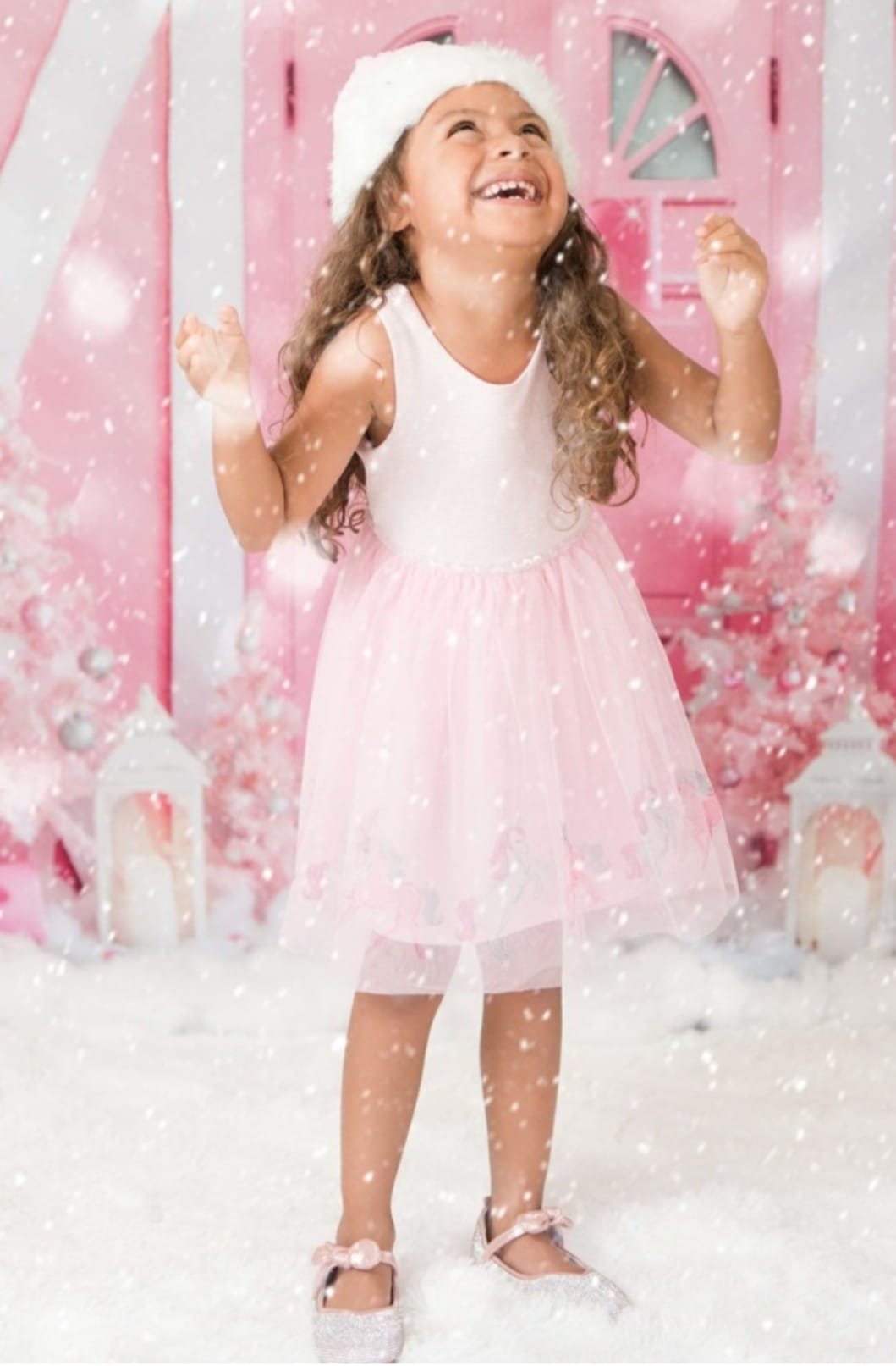 Kate Pink Christmas Backdrop Princess Barn Designed by Emetselch (Clearance US only)
