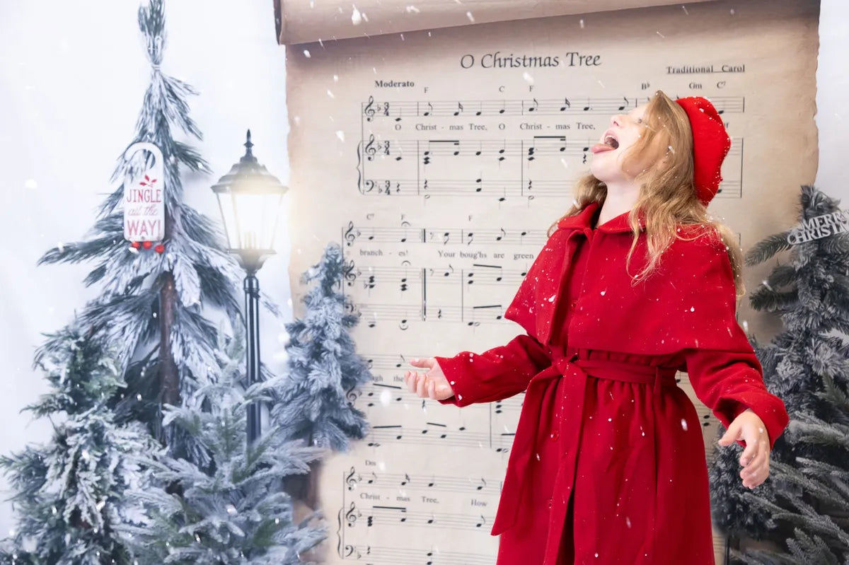 Kate Christmas Backdrop Song Stationery Designed by Uta Mueller Photography